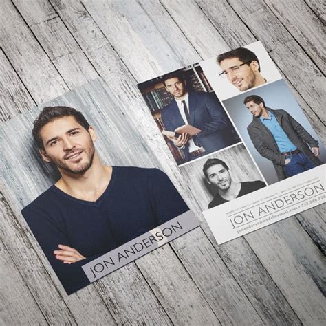 professional model comp card zed card for models and