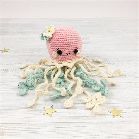Crochet Pattern Amigurumi, Jellyfish pattern, sea animal crochet, ocean pattern, sea toy pattern 