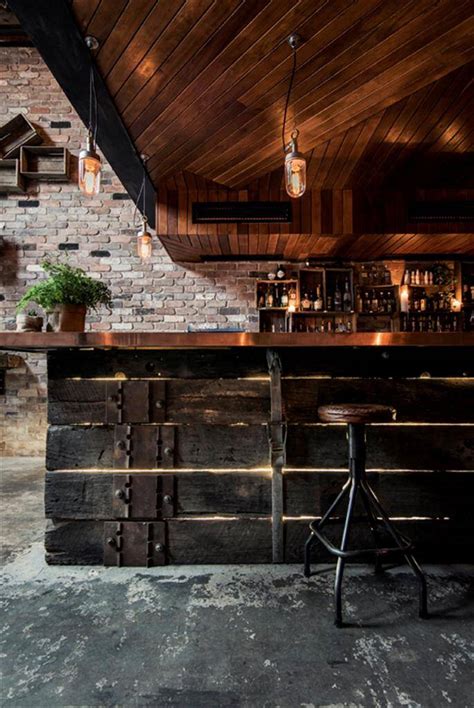 Donnys Bar Industrial Design With Rustic Accents By Luchetti Krelle