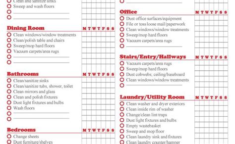 8 Best Images Of Printable House Cleaning Charts Daily House Cleaning