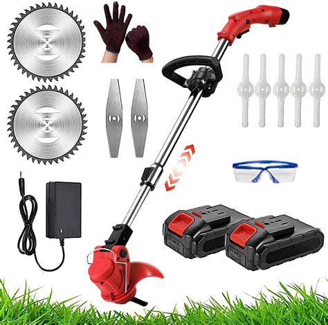 Hlcui Cordless Strimmer V Grass Trimmer With Battery And Charger Battery Strimmers Cordless