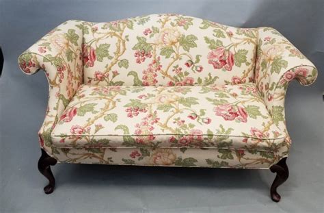 Contemporary Floral Chintz Upholstered Settee