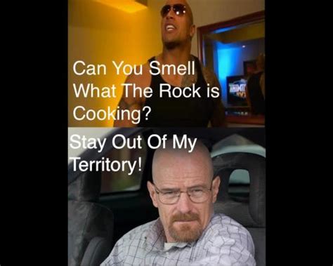The phrase can you smell what the rock is cooking? is a reminder of his humble beginnings & how her persevered over all his set backs to become before the if ya smell theme the rock was already using two different variations of it which had the vocals from do you smell on top of the beat. can you smell what the rock is cooking on Tumblr