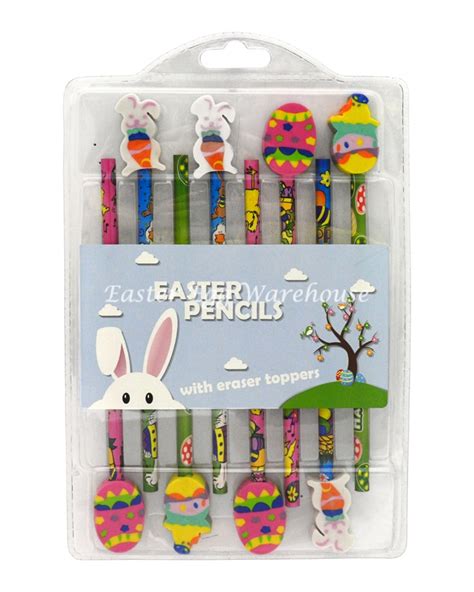 Easter Pencils With Eraser Toppers