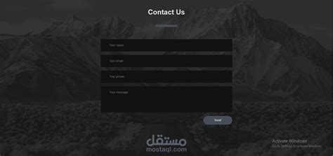 Contact Us Page مستقل