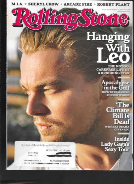 Rolling Stone Magazine Leonardo Dicaprio On The Cover August 2010 Issue 1110 500 Picclick