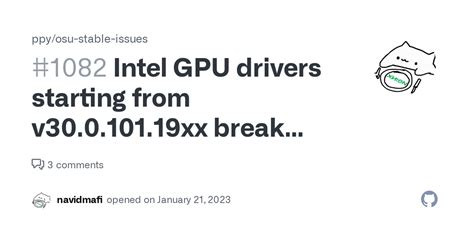 Intel Gpu Drivers Starting From V30010119xx Break Exclusive