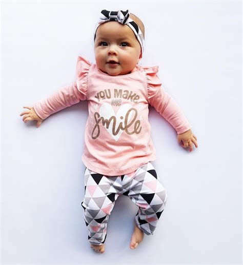 Blanket scarves are loved by so many moms for their neutral pallets and comfortable feel. 2019 Cute baby girl clothes pink you make smile Long sleeve Top +pant +Headband 3pcs/set baby ...