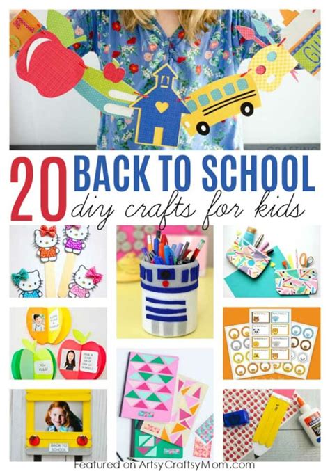 20 Awesome Back To School Crafts For Kids To Make And T Artsy