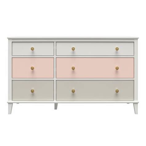 Little Seeds Monarch Hill Poppy 6 Drawer Dresser, with 2 Sets of Knobs