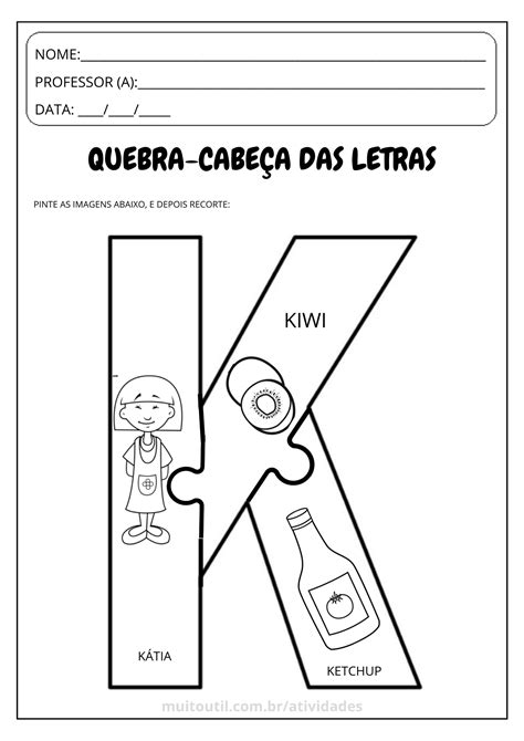 Atividades Com A Letra K Para Educação Infantil