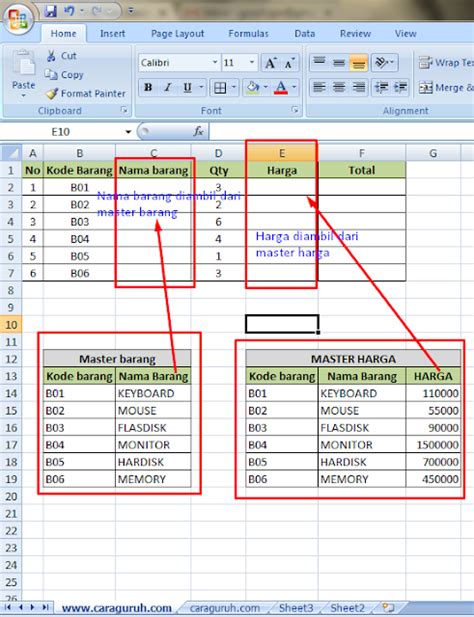 Cara Menggunakan Rumus Vlookup Pada Excel Gini Caranya