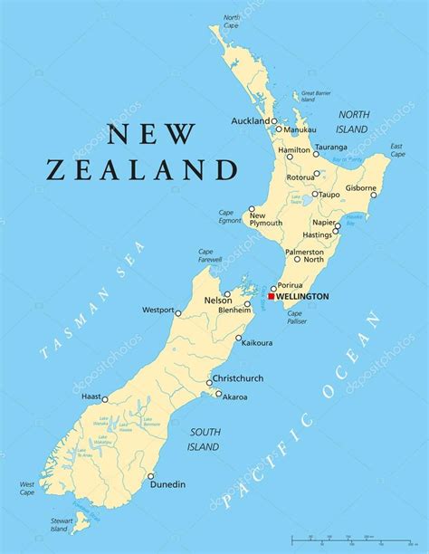 Mapa Político De Nueva Zelanda 2022
