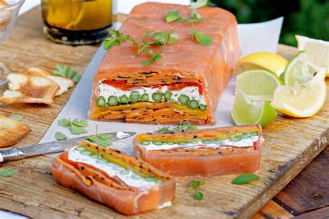 Chargrilled Vegetable Terrine With Smoked Salmon Recipe 👌 With Photo Step By Step How To Cook