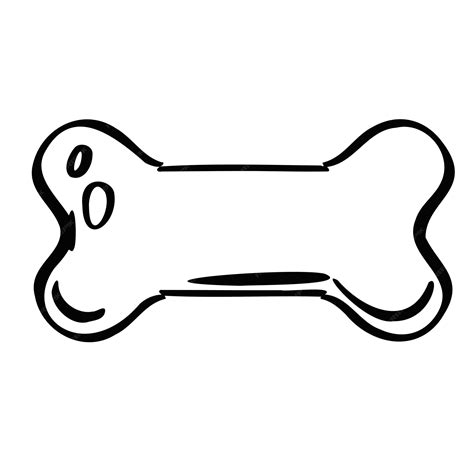Dibujo De Ilustración De Símbolo De Hueso De Perro De Línea Vector