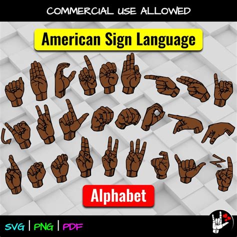 Asl Svg Sign Language Alphabet Svg American Sign Language Svg Asl