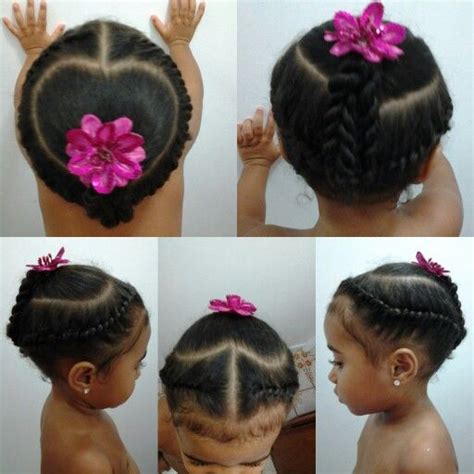 Give aleighcia a huge thumbs up! Mixed girls hairstyles. Flat twist into a heart | Baby ...