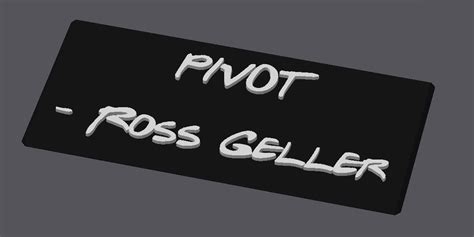 Ross Geller Pivot