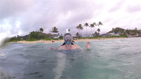 Lanikai Beach Snorkeling In Oahu Youtube