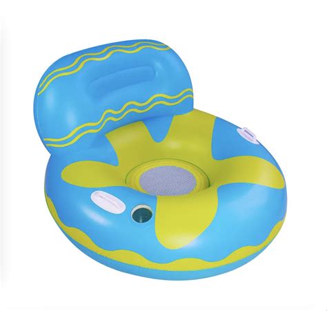 Wholesale Foldable Backrest Float Pvc Inflatable Swimming Pool Float