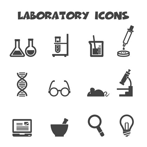 Laboratory Icons Symbol 633377 Vector Art At Vecteezy