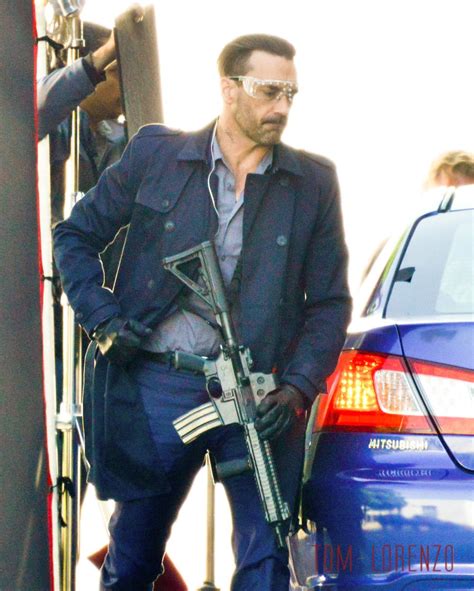 Jon Hamm on the Set of "Baby Driver" - Tom + Lorenzo