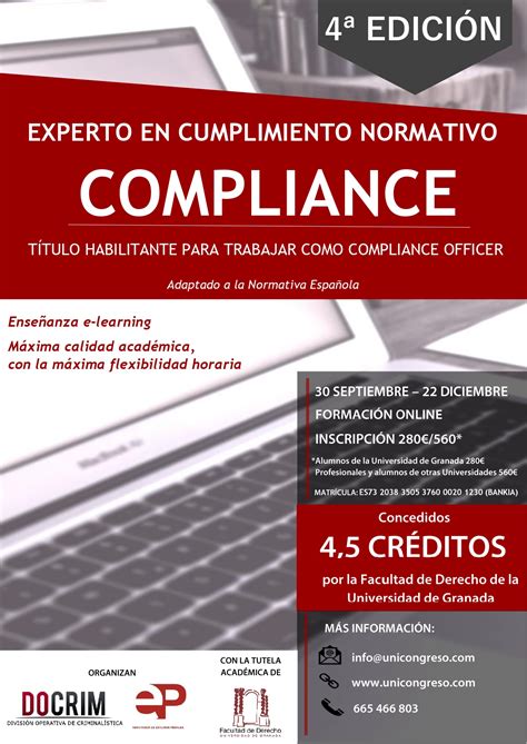 Iv Edición Curso Experto En Cumplimiento Normativo Compliance Docrim