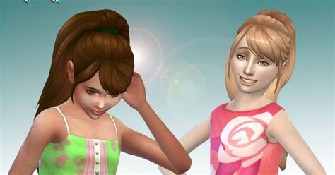My Stuff Confident Ponytail For Girls Sims Hair Sims 4 Cc Kids Hair