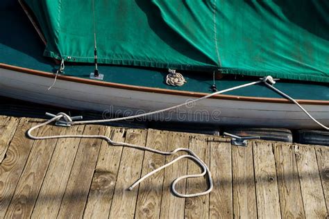 Small Boat Tied At Dock Editorial Stock Image Image Of Copyspace