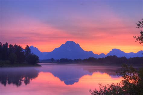 Sunset At Oxbow Bend Oxbow Bend Is A Bend In The Snake Riv Flickr
