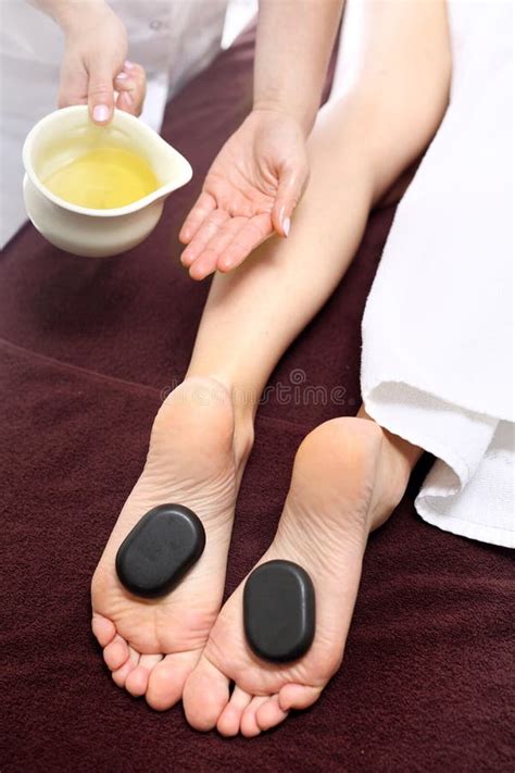 Massage With Stones Stock Image Image Of Massage Body 125815129