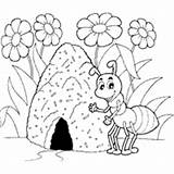 Ant Hill Coloring Surfnetkids sketch template