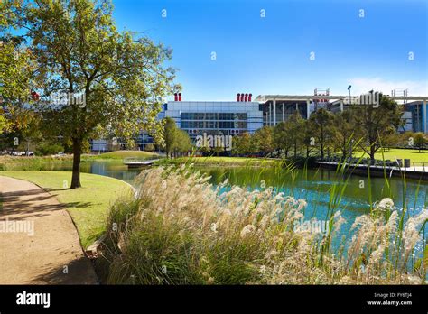 Houston Discovery Green Park In Downtown Texas Stock Photo Alamy