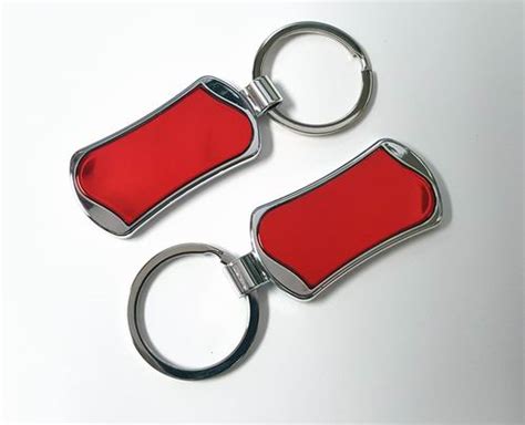 Buy Classy Red And Silver Deluxe Metal Keychains Cheap Handj