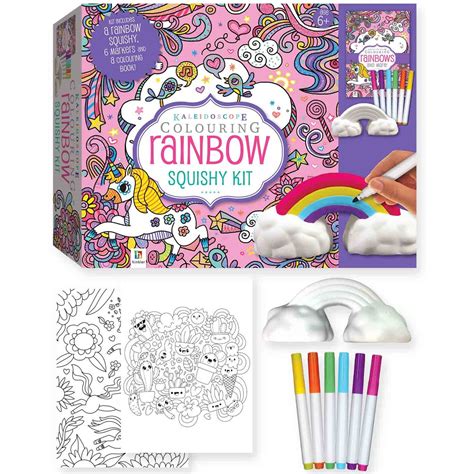Kaleidoscope Colouring Rainbow Squishy Kit Big W
