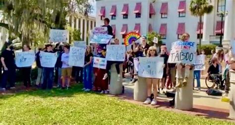 We Say Gay Thousands Of Students Across Florida Walk Out To Protest