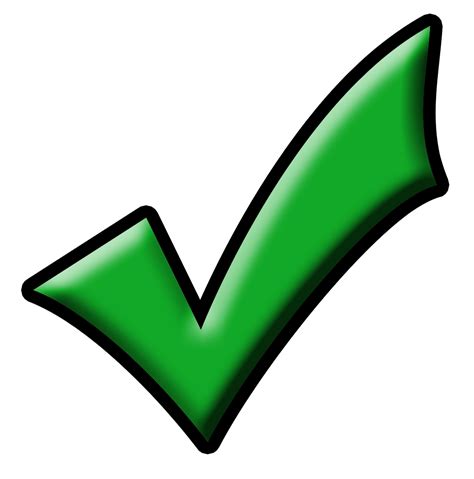 Check Mark Tick Green Clipart Best