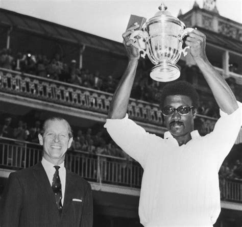 clive lloyd holds the world cup after west indies win in 1975
