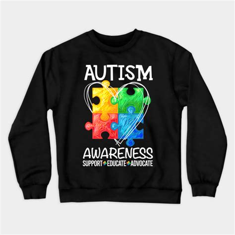 Autism Awareness Love Educate Advocate Puzzle Heart Support Autism