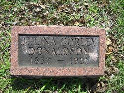 Julina Corley Donaldson (1857-1921) - Find A Grave Memorial