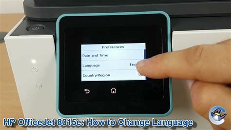 Hp Officejet 8015e How To Change The Language Youtube