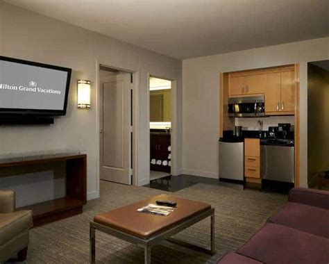 A corner 2 bedroom 2 king suite that is hearing accessible and includes a full kitchen and luxury bathroom, or a 3 bedrooms 3 kings premier suite with sofabed. Elara by Hilton Grand Vacations Las Vegas Deals & Discounts