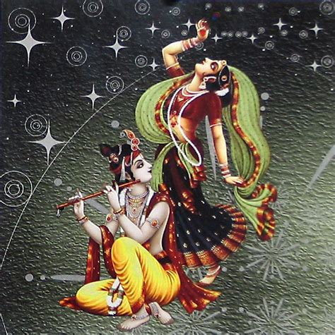 Radha Dancing To The Tune Of Krishnas Flute