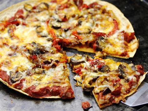 Cover the bowl tightly with plastic wrap and let the dough rise in a warm place until doubled in size, 1 to 1 1/2 hours. Super Thin Tortilla Crust Pizza | eat healthy, eat happy