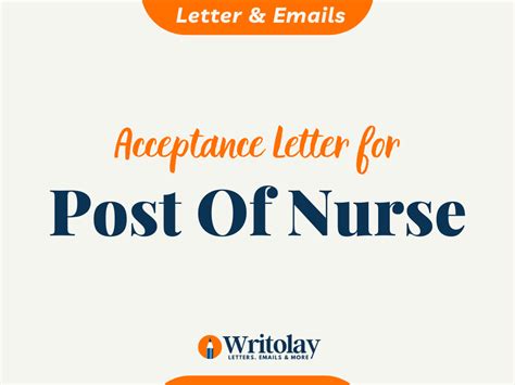 Nurse Acceptance Letter 4 Templates Writolay