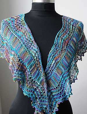 Colorgames Shawl Knit Kit in Artyarns Silk Pearl or Regal Silk