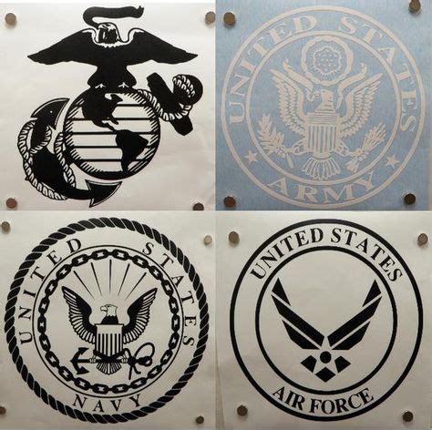 US Military Logo Vinyl Decal | Vinyl decals, Military, Decals