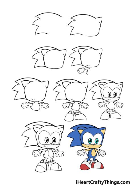 How To Draw Sonic For Kids Tacklerun