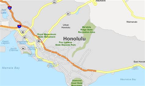 Honolulu Map Hawaii Gis Geography