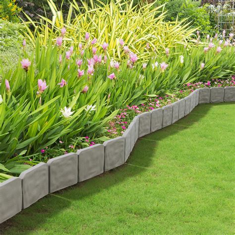 Landscape edging supplies a crisp edge between different areas of your yard. Garden Edging Border- Decorative Flower Bed Edging for ...